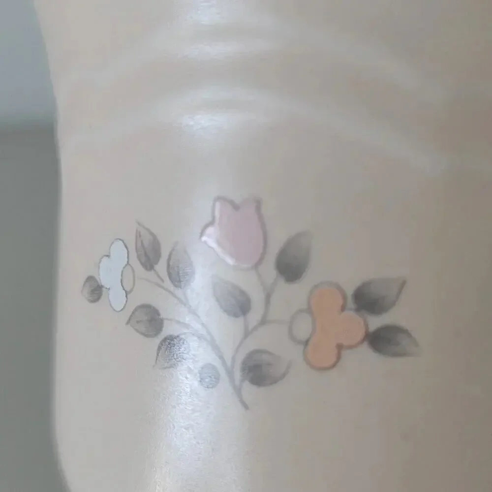 Pfaltzgraff Remembrance Vintage Floral Mug Set of 3 Beige Stoneware Discontinued